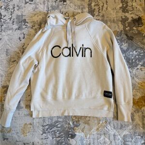 Calvin Klein Cream Hoodie Sweater